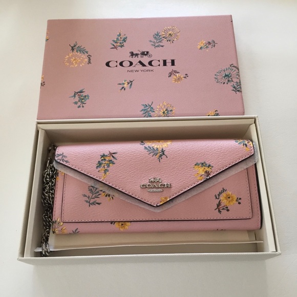Coach Handbags - Coach Envelope Wallet with Chain - Dandelion Print